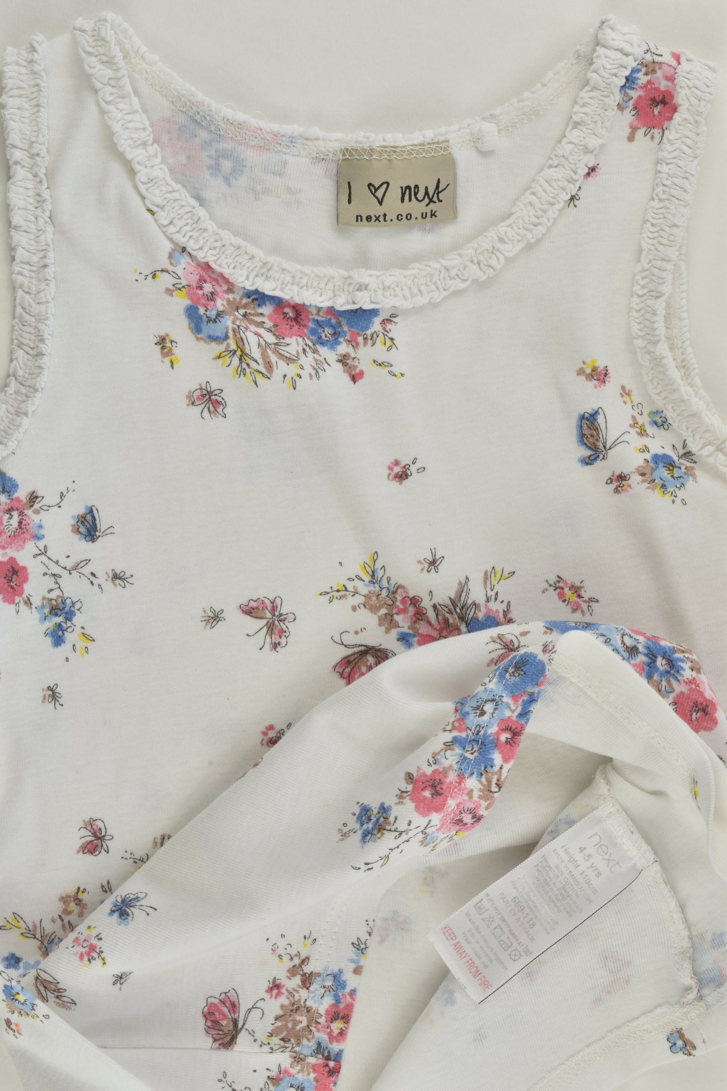 Next (UK) Size 4-5 (110 cm) Floral Tank Top