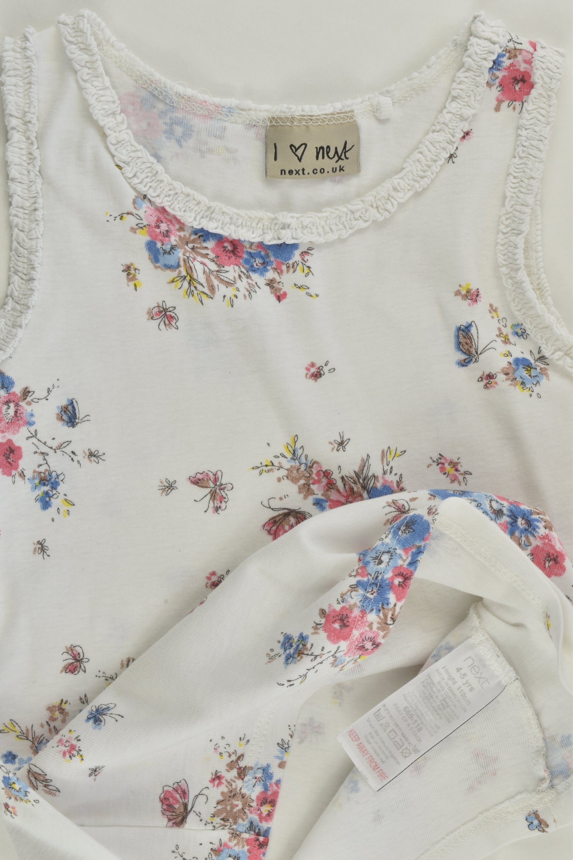 Next (UK) Size 4-5 (110 cm) Floral Tank Top