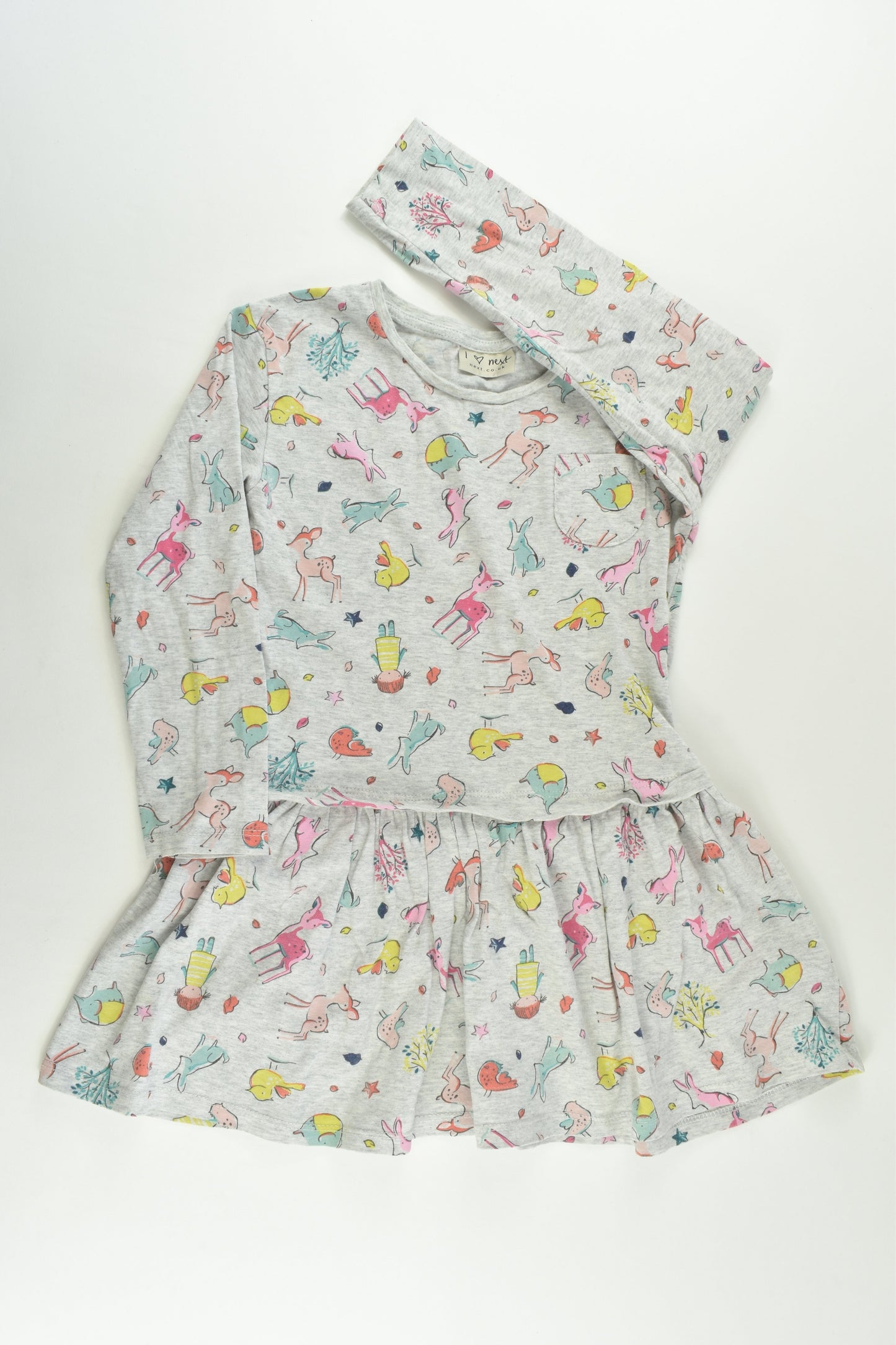 Next (UK) Size 4-5 (110 cm) Grey Animals Dress