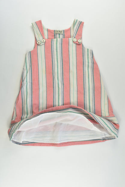Next (UK) Size 4-5 (110 cm) Lined Striped Linen-feel Dress