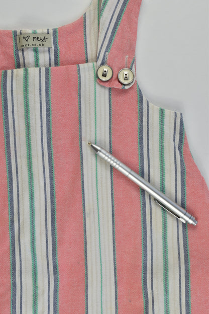 Next (UK) Size 4-5 (110 cm) Lined Striped Linen-feel Dress