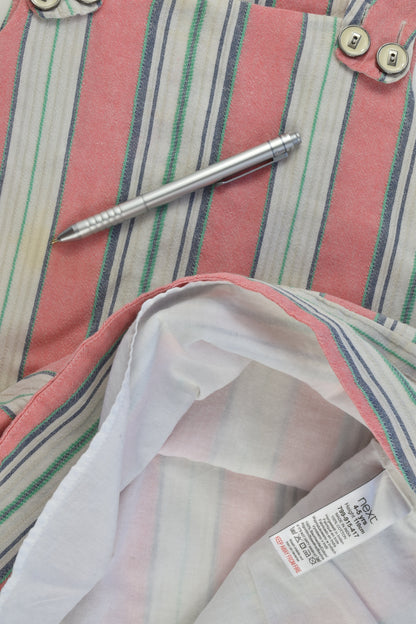 Next (UK) Size 4-5 (110 cm) Lined Striped Linen-feel Dress