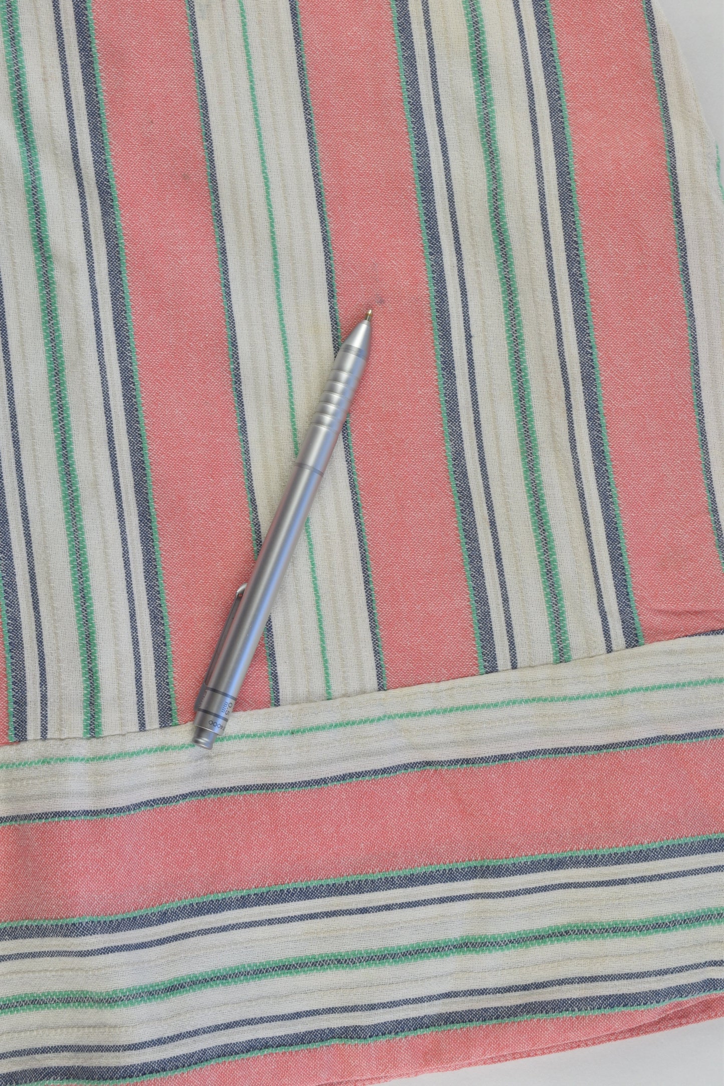 Next (UK) Size 4-5 (110 cm) Lined Striped Linen-feel Dress