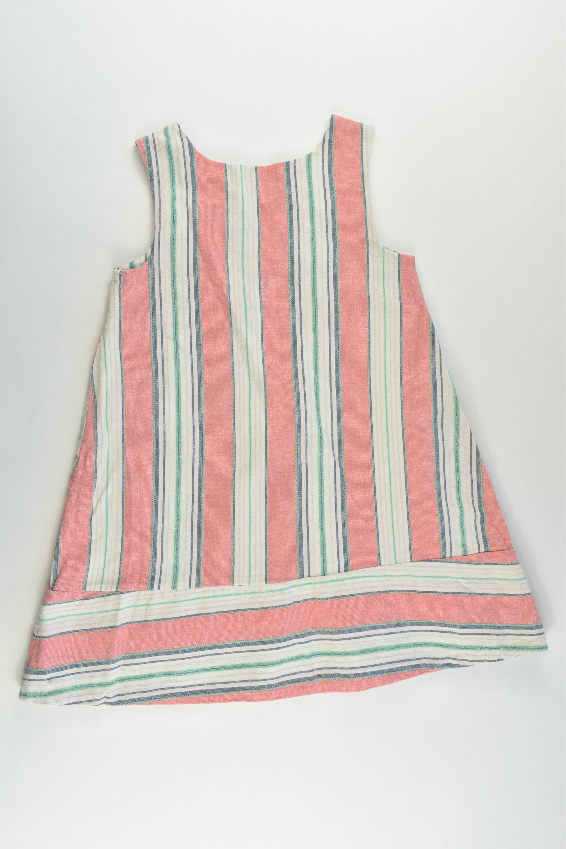 Next (UK) Size 4-5 (110 cm) Lined Striped Linen-feel Dress