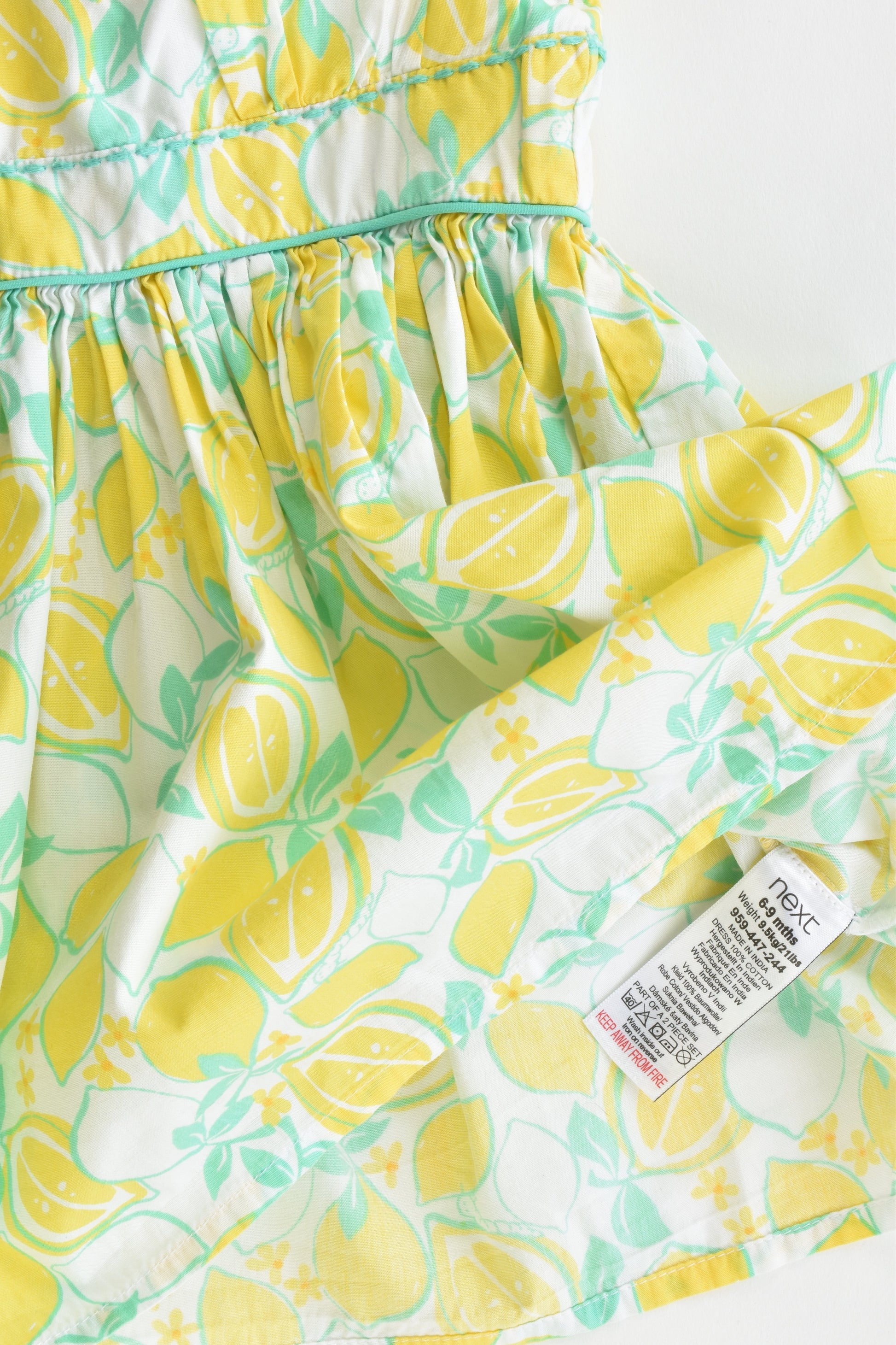 Next UK Size 6-9 months Lemon Dress