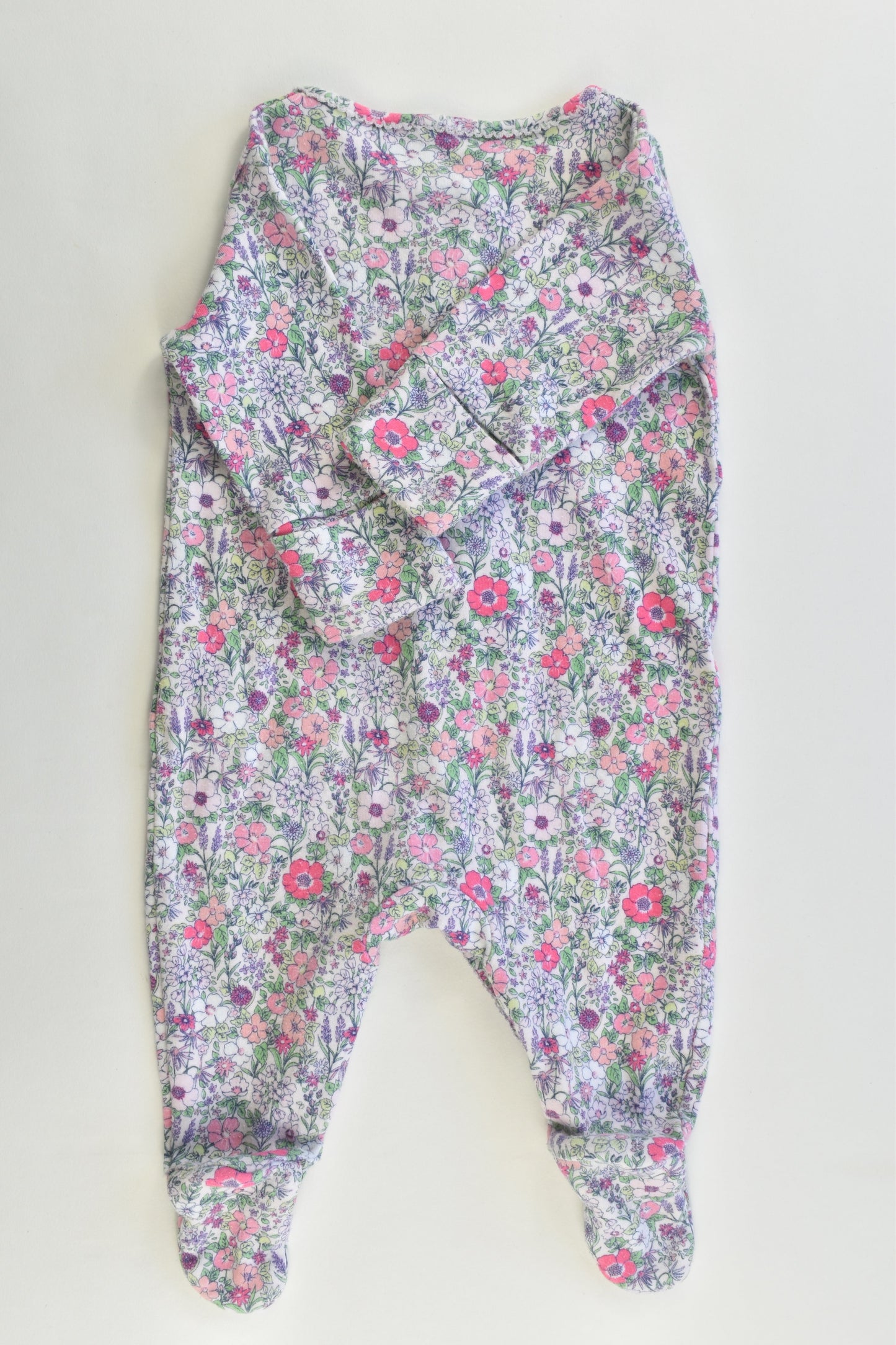 Next (UK) Size Up to 1 month Floral Footed Romper