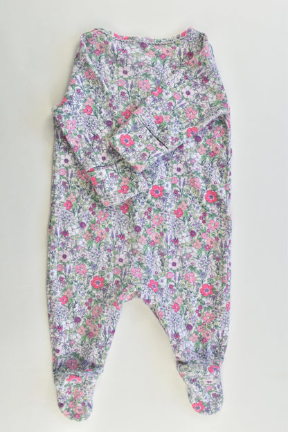 Next (UK) Size Up to 1 month Floral Footed Romper