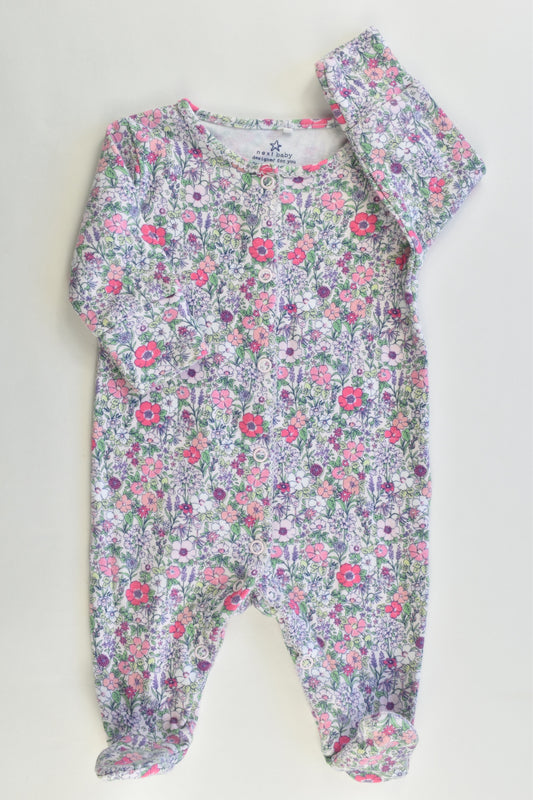 Next (UK) Size Up to 1 month Floral Footed Romper