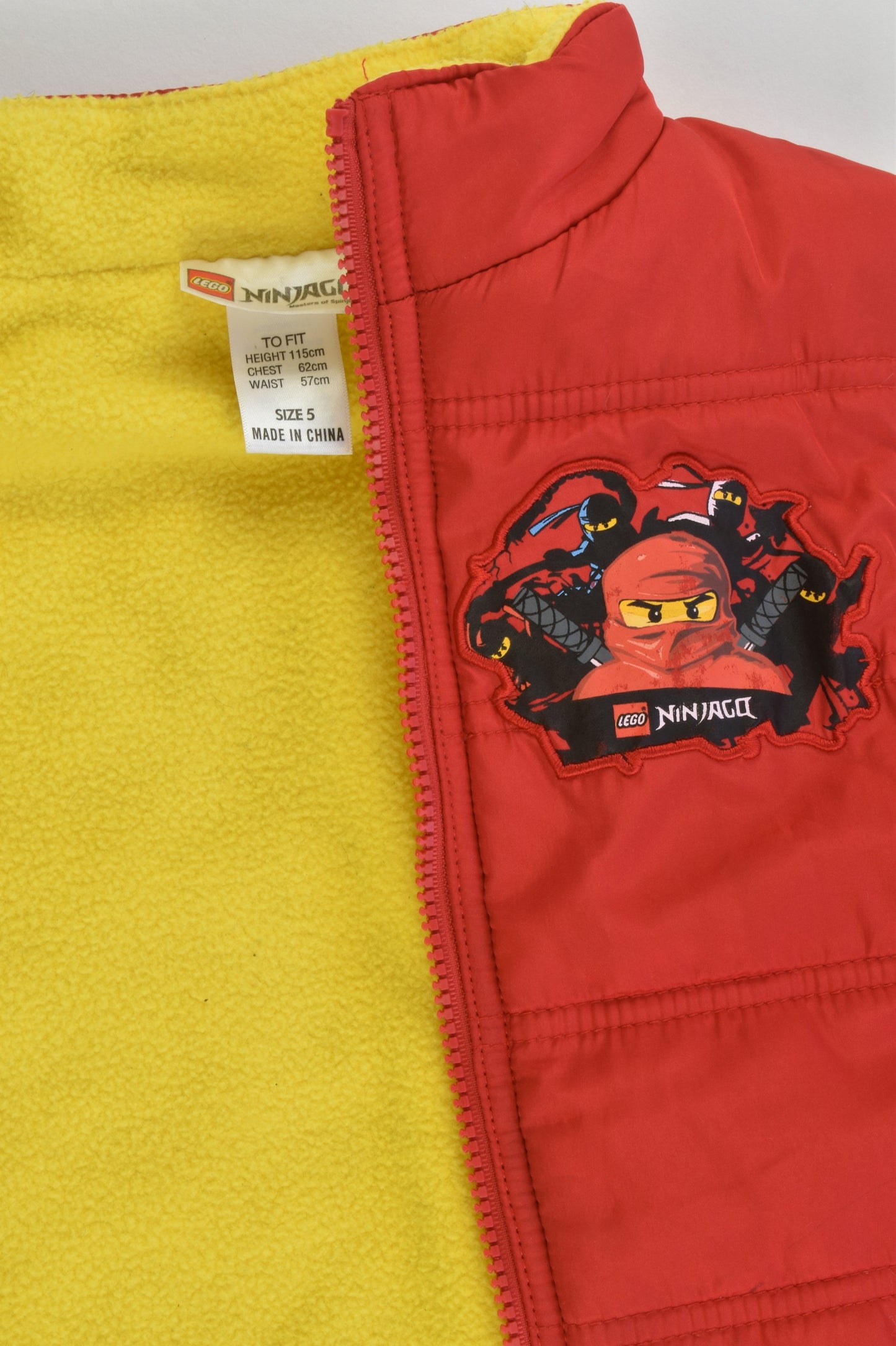 Ninjago Size 5 Puffer Vest