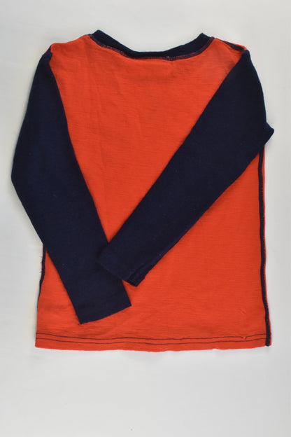 North South Size 5 Orange Merino Top