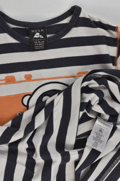 Nosh Organics Size 5-6 (110/116 cm) Striped Camera Top