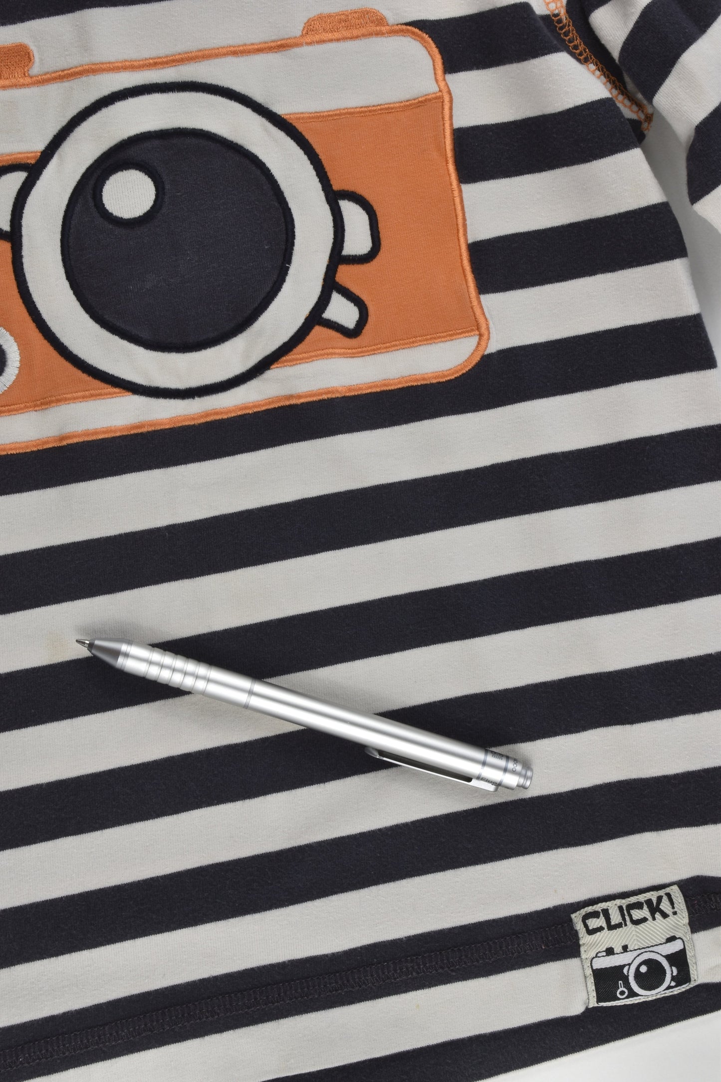 Nosh Organics Size 5-6 (110/116 cm) Striped Camera Top