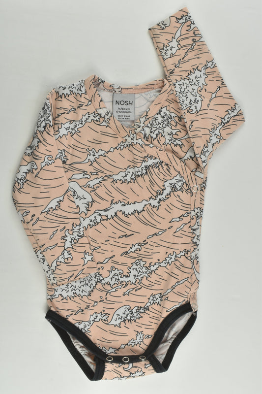 Nosh Size 0-1 (74/80 cm) Waves Wrap Bodysuit