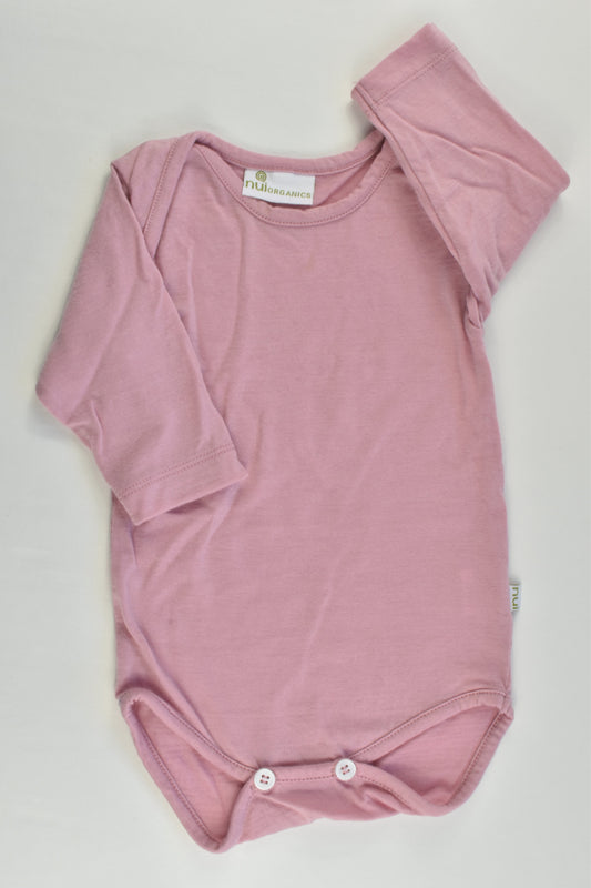 Nui Organics (NZ) Size 00 (3-6 months) Merino Wool Bodysuit