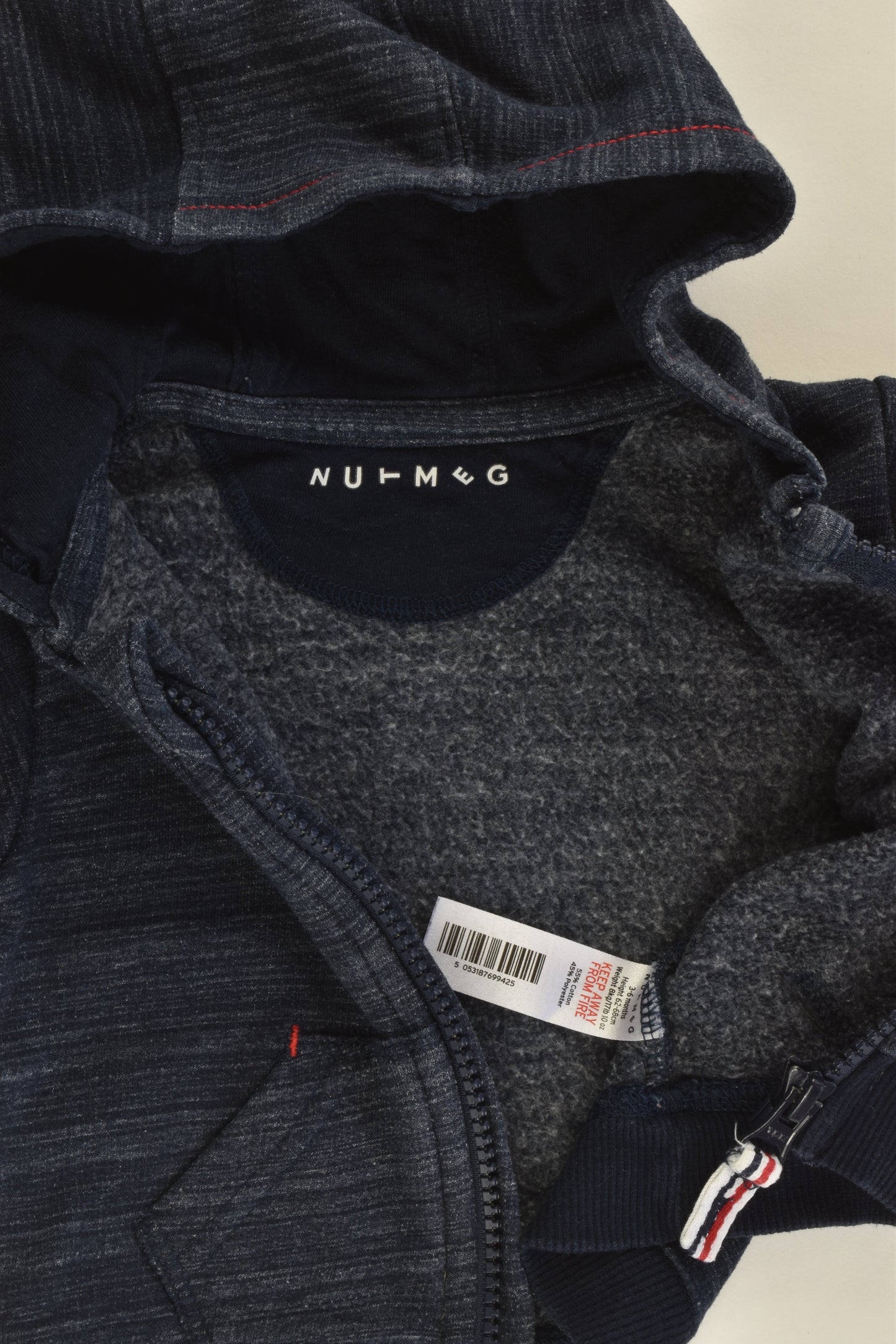 Nutmeg Size 00 (3-6 months) Hooded Jumper