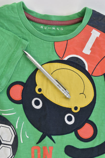 Nutmeg Size 5-6 Monkey 'On The Head' T-shirt