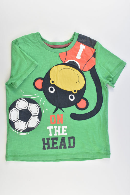 Nutmeg Size 5-6 Monkey 'On The Head' T-shirt