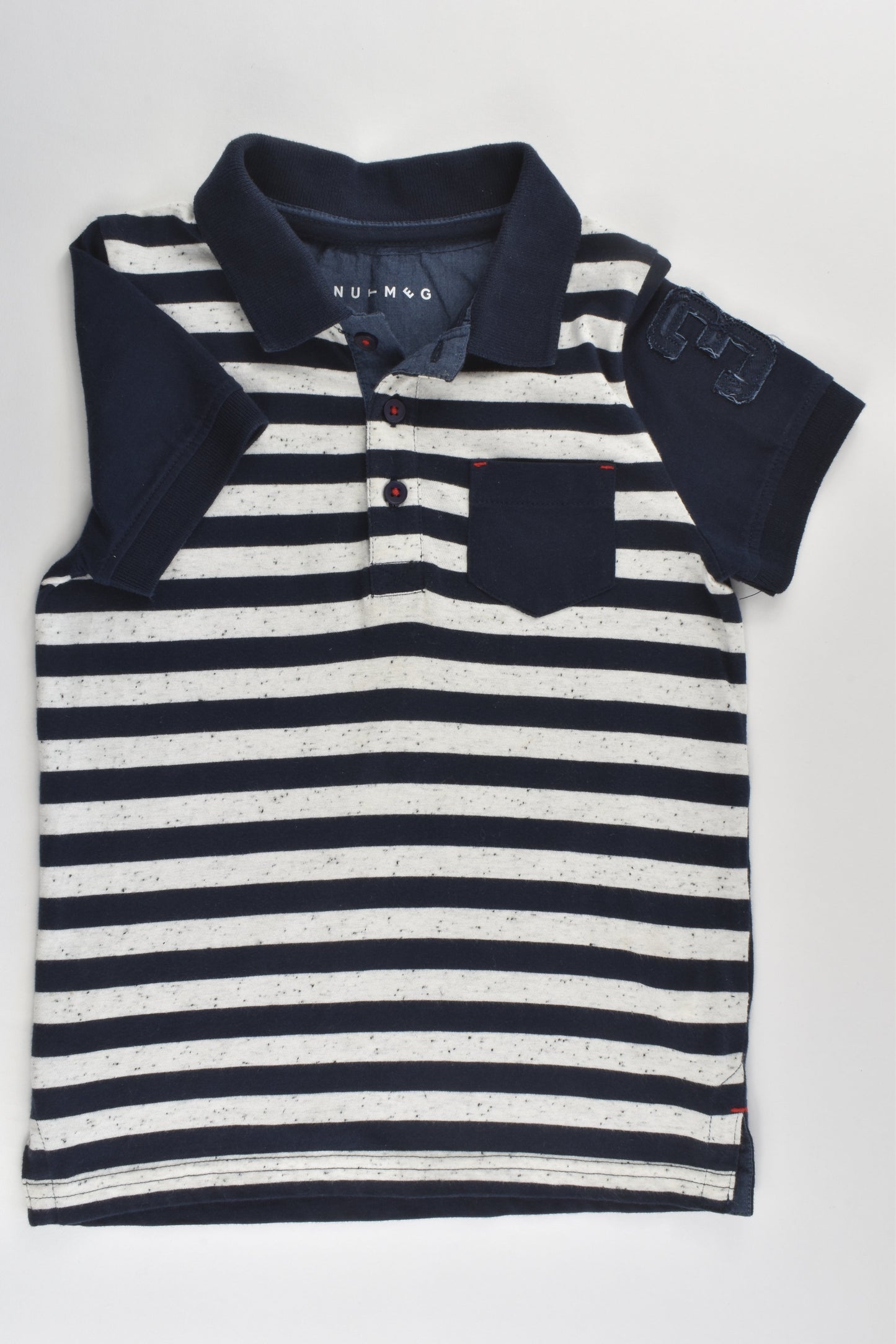Nutmeg Size 6-7 Striped Polo Shirt