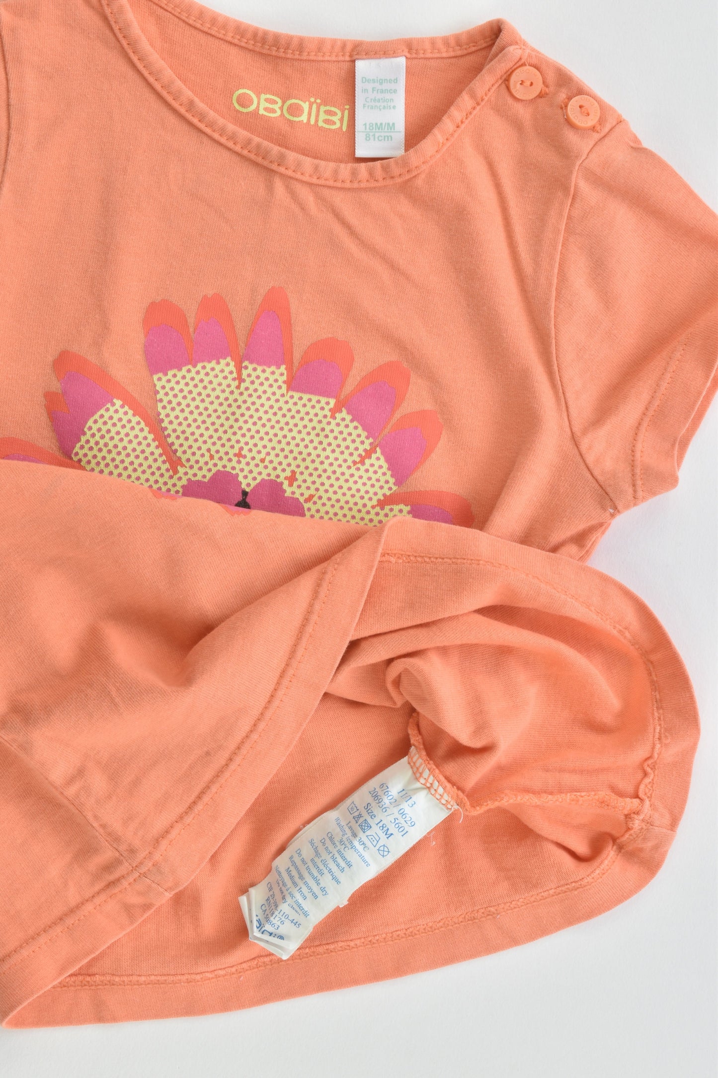 Obaïbi (France) Size 1 (81 cm, 18 months) T-shirt