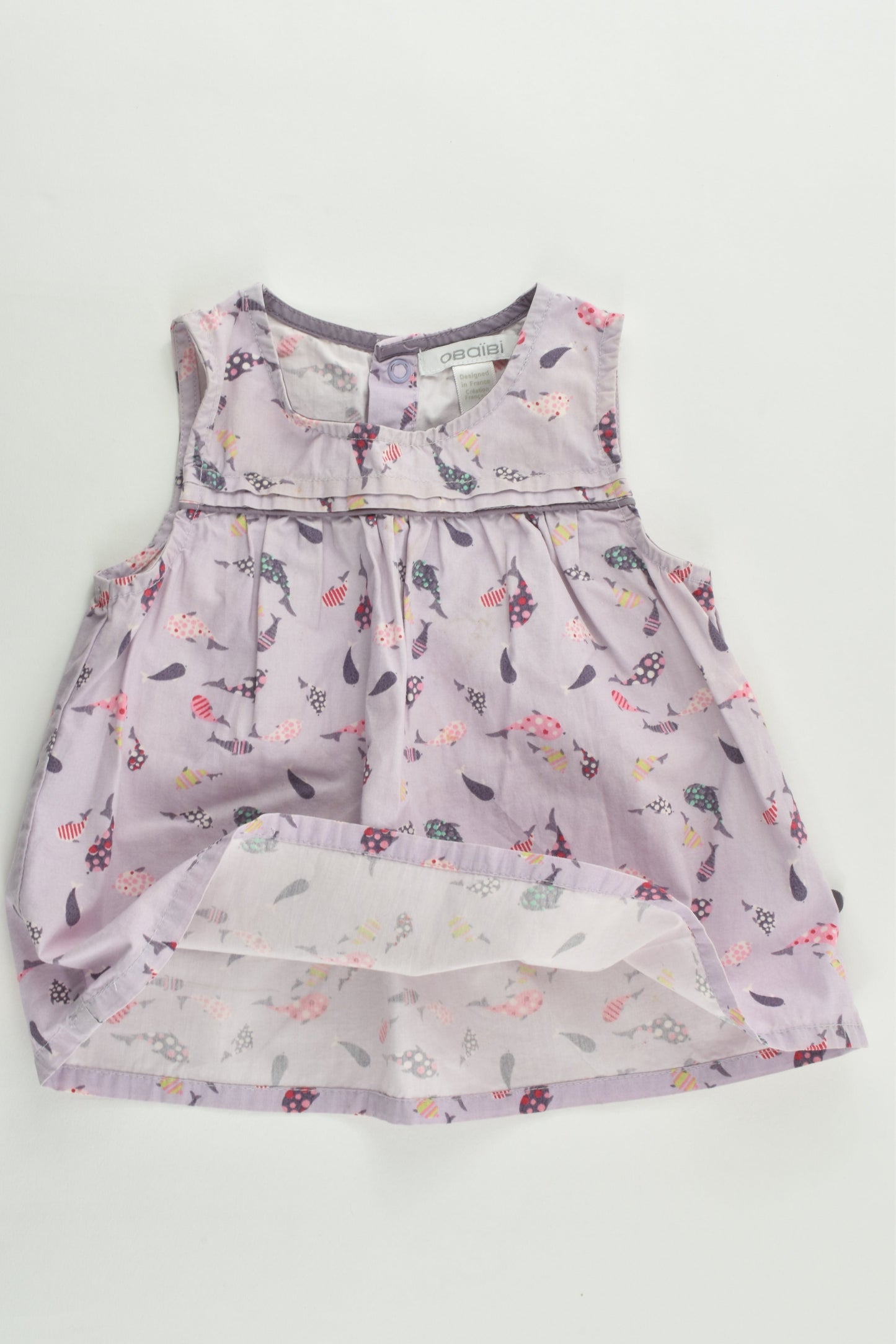 Obaïbi Size 0 (9 months, 71 cm) Fish Blouse