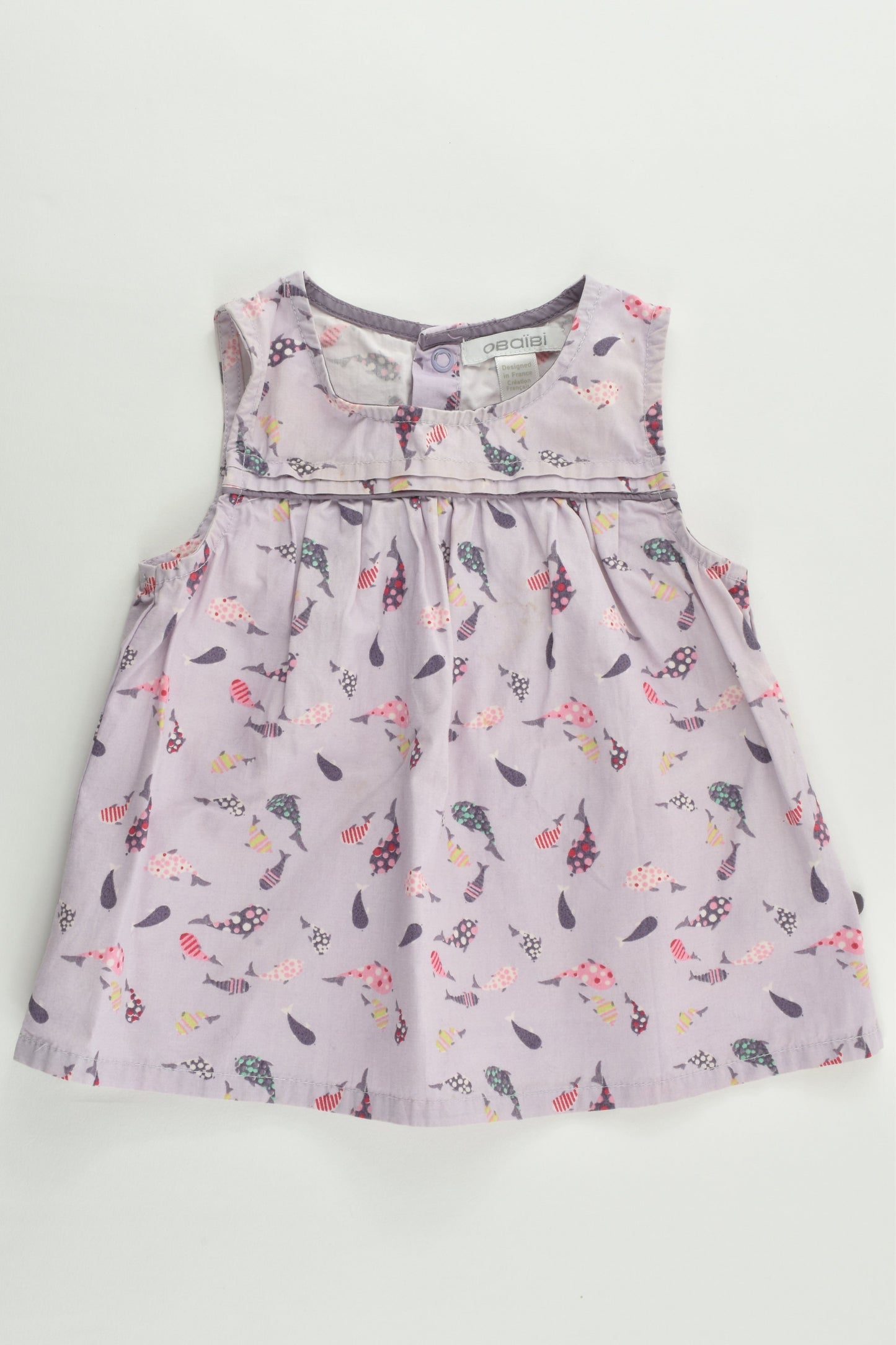 Obaïbi Size 0 (9 months, 71 cm) Fish Blouse