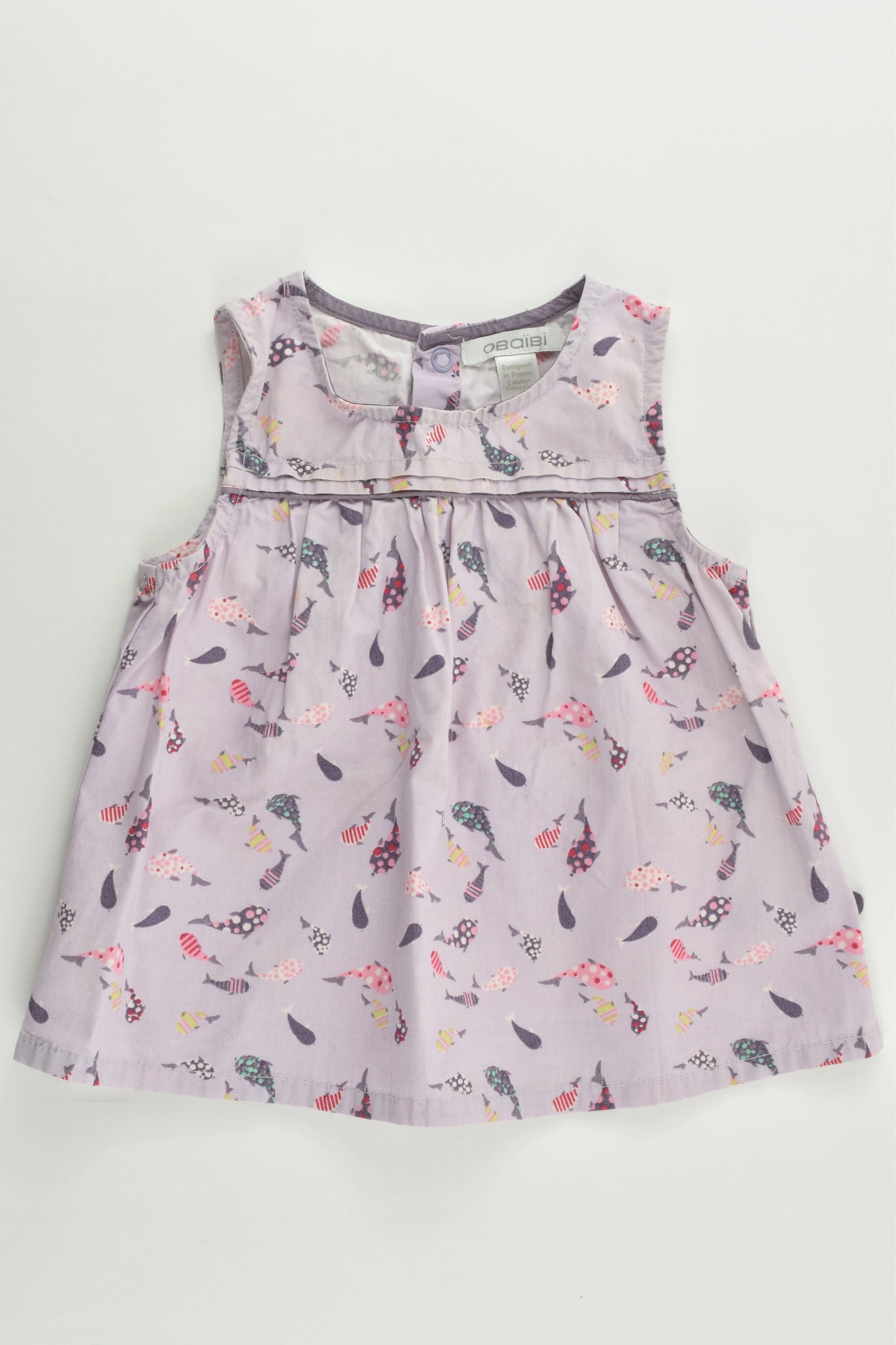 Obaïbi Size 0 (9 months, 71 cm) Fish Blouse