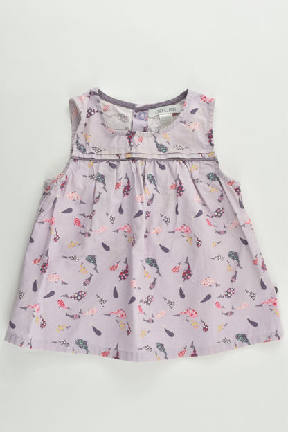 Obaïbi Size 0 (9 months, 71 cm) Fish Blouse