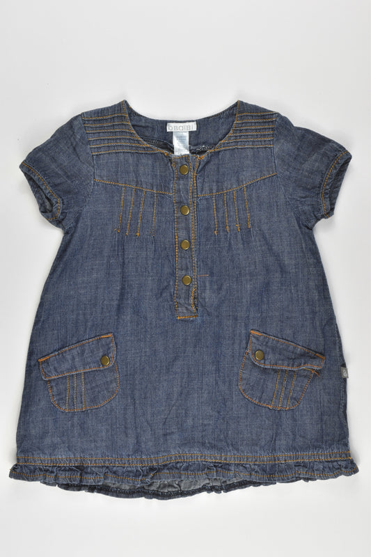 Obaïbi Size 0 (9 months) Soft Denim Dress