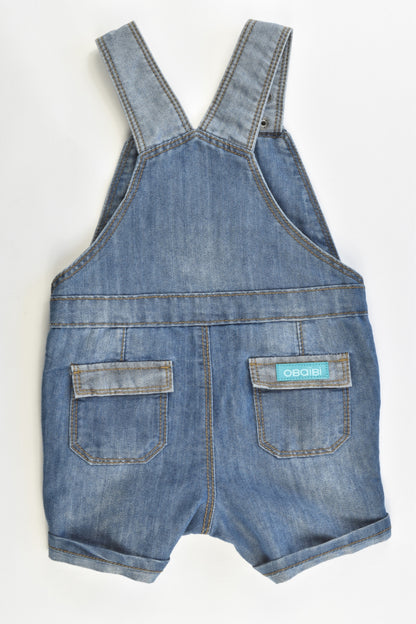 Obaïbi Size 9 months (71 cm) Soft Denim Short Overalls