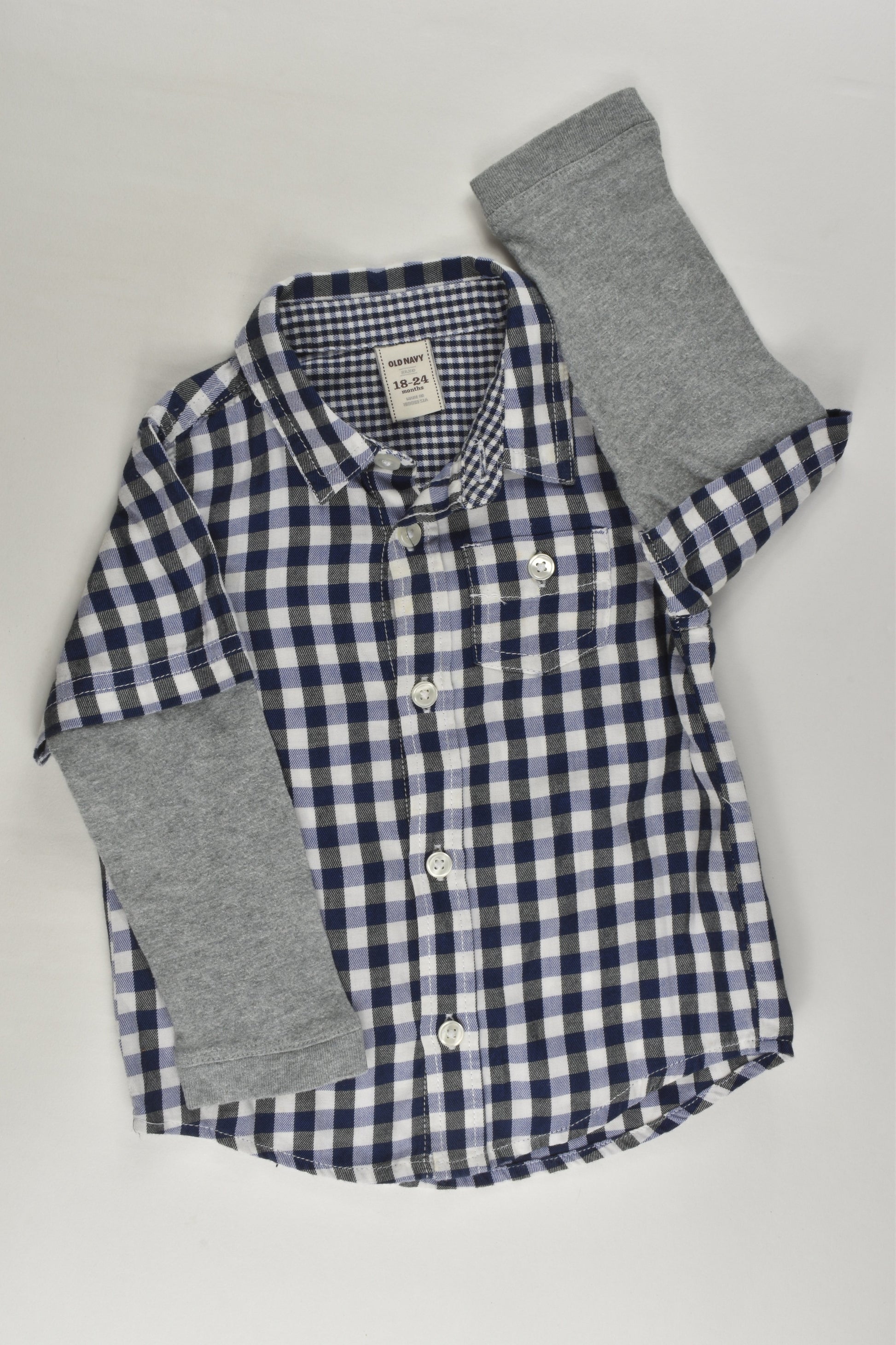 Old Navy size 2 (18-24 months) Checked Shirt