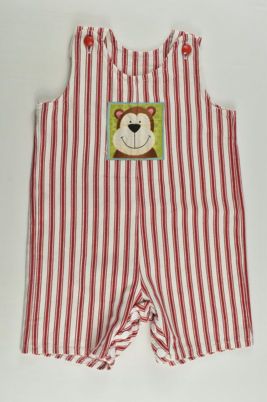 Oli B Designs Size approx 00 Handmade Striped Short Overalls