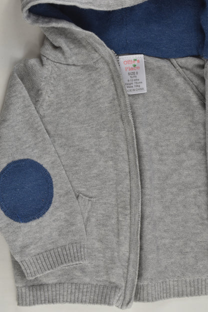 Ollie's Place Size 0 Knitted Zip Jumper