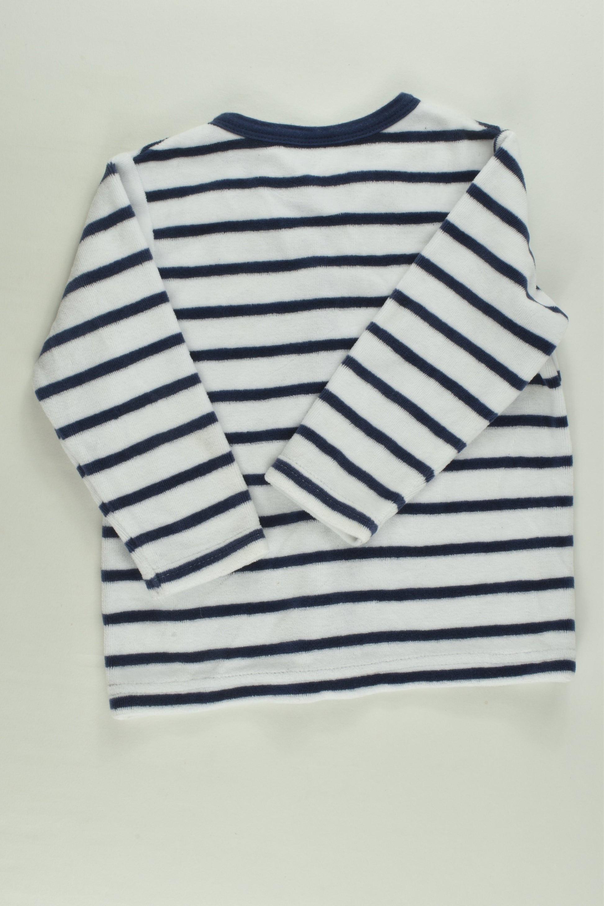 Ollie's Place Size 0 Striped Musical Dinosaur Velour Jumper