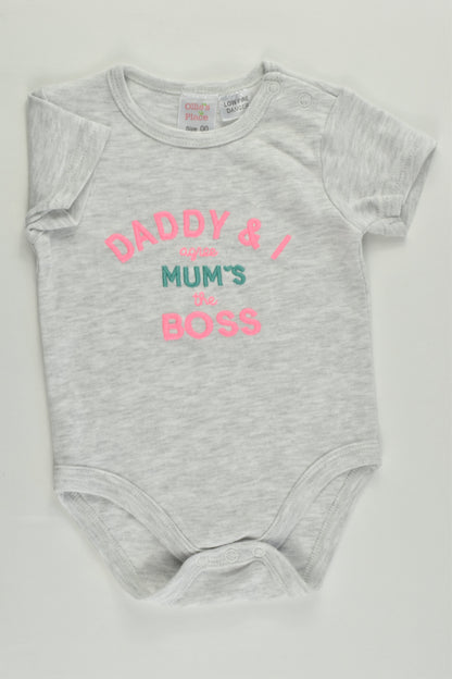 Ollie's Place Size 00 (3-6 months, 68 cm) 'Daddy & I Agree Mum's The Boss' Bodysuit
