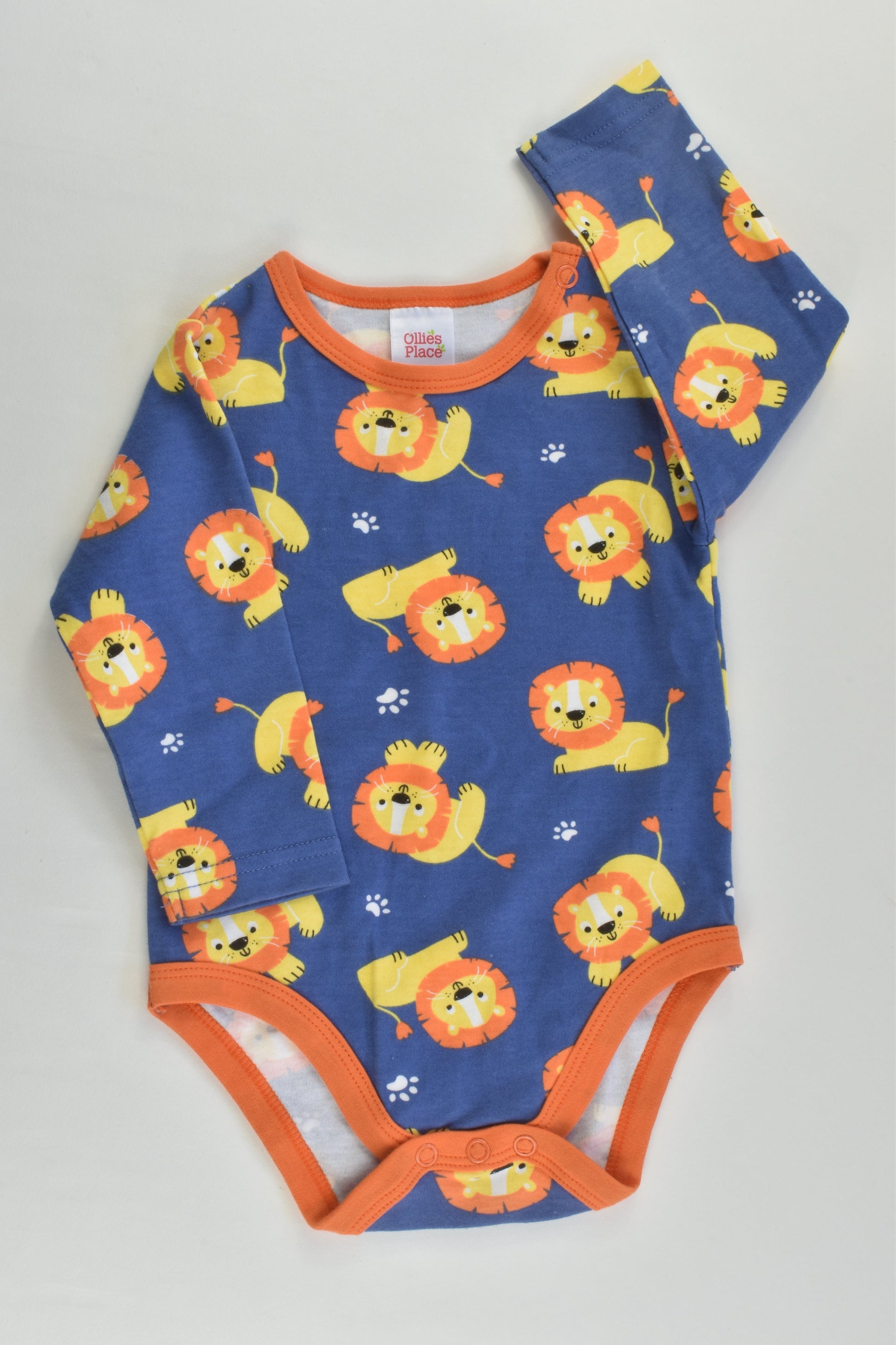 Ollie's Place Size 00 (3-6 months) Retro Lions Bodysuit