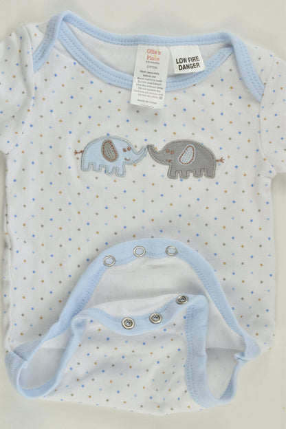 Ollie's Place Size 00 Elephants Bodysuit