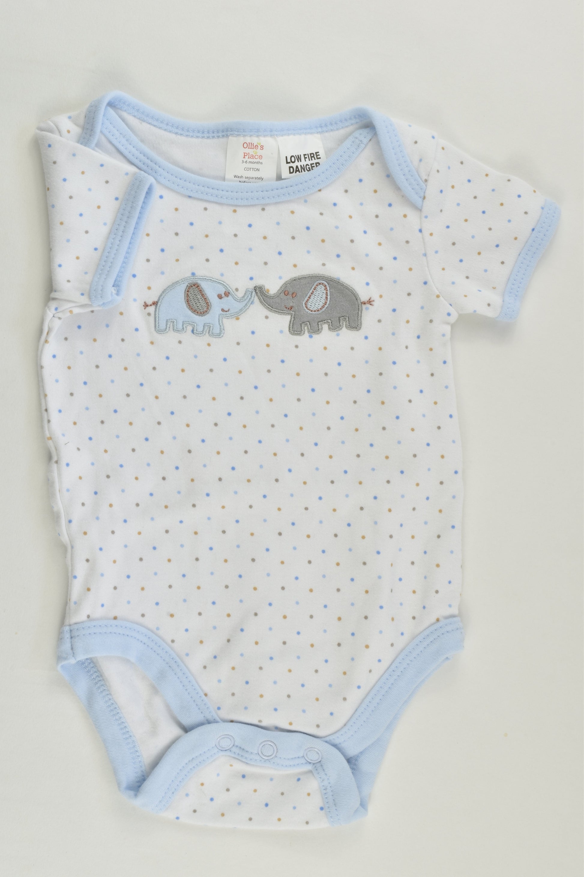 Ollie's Place Size 00 Elephants Bodysuit