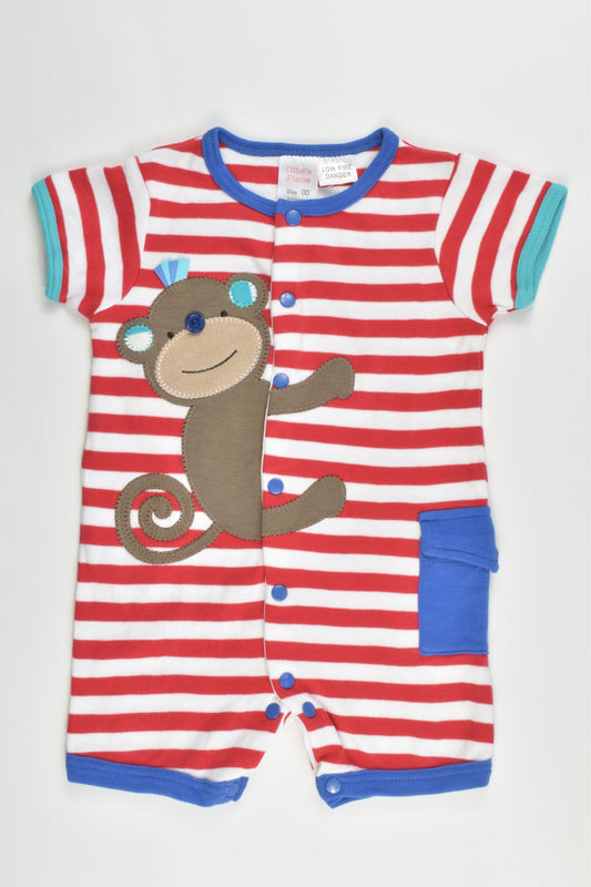 Ollie's Place Size 00 Monkey Summer Romper