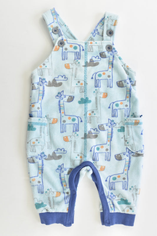 Ollie's Place Size 000 (0-3 months, 62 cm) Giraffe Velour Overalls