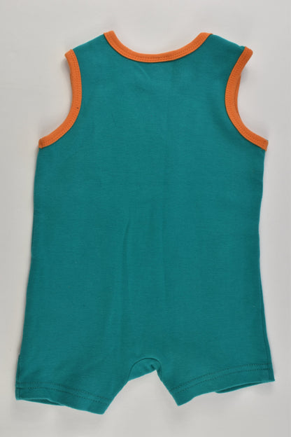 Ollie's Place Size 000 (62 cm) Colorful Dinosaur Short Romper
