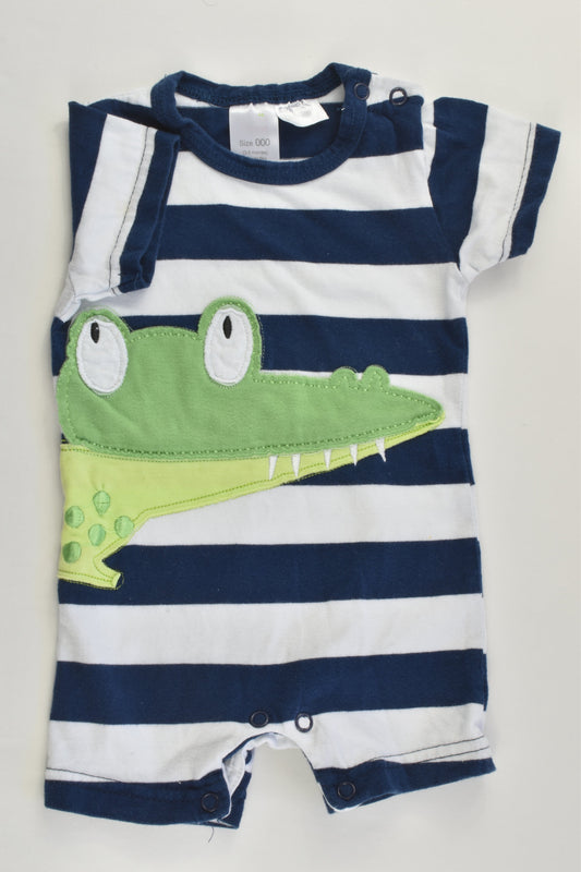 Ollie's Place Size 000 Alligator Short Romper