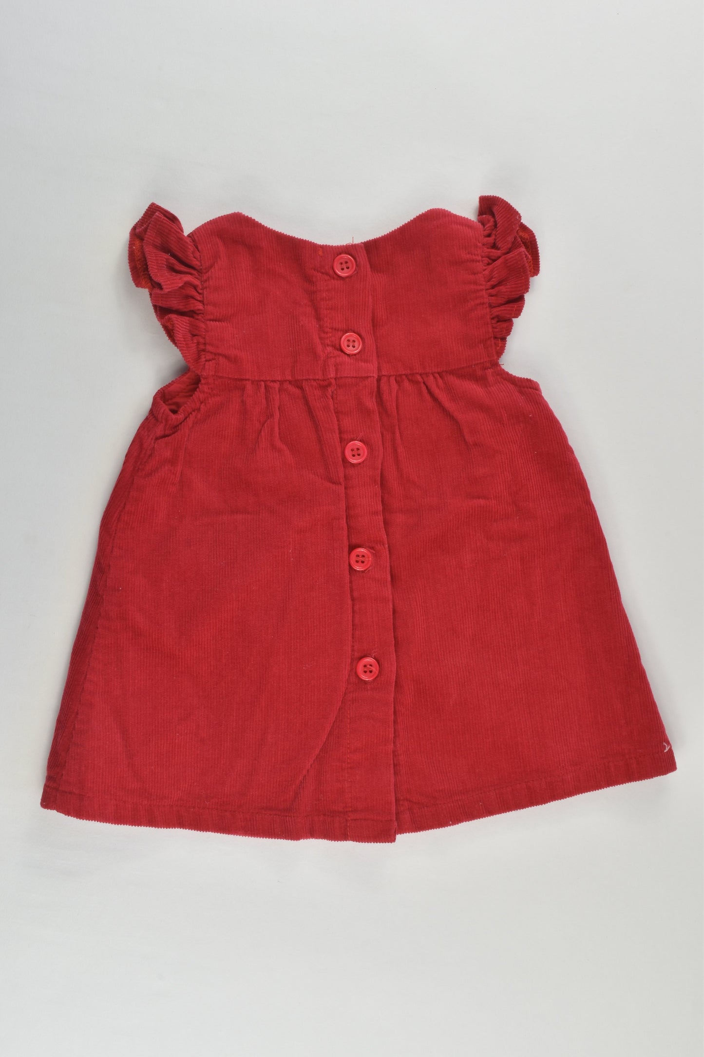 Ollie's Place Size 000 Lined Ladybird Cord Dress