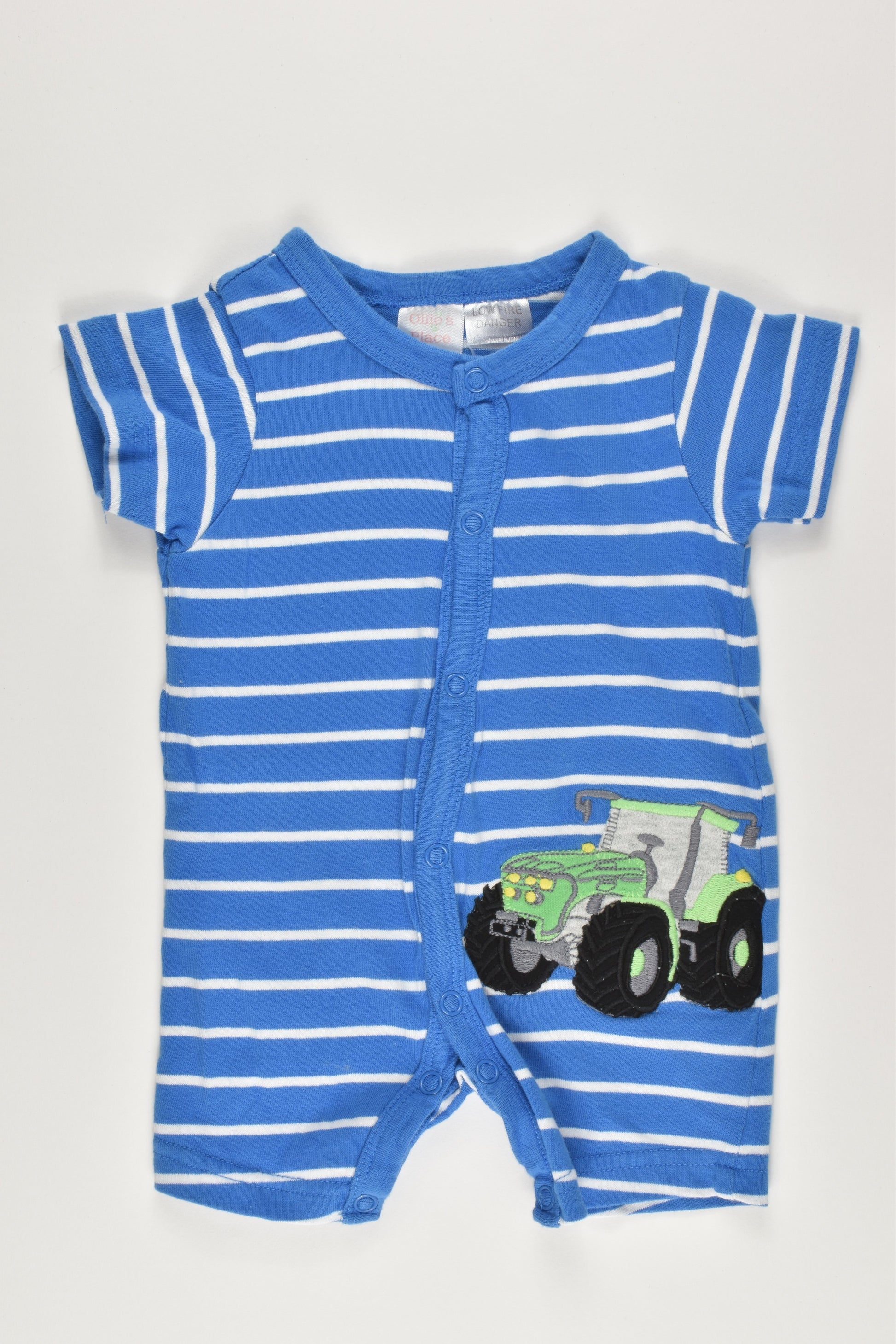Ollie's Place Size 000 Tractor Summer Romper