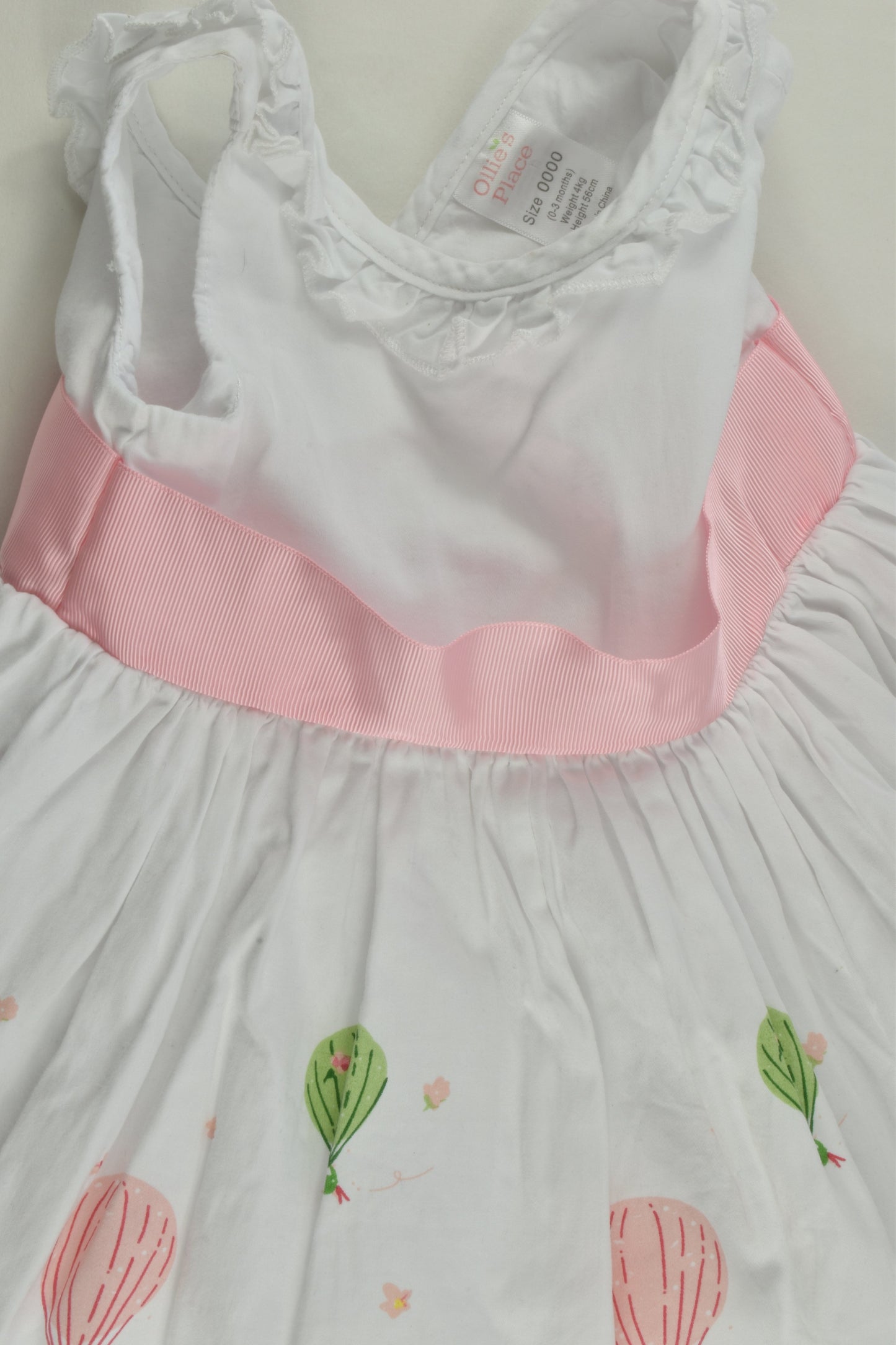 Ollie's Place Size 0000 (0-3 months) Lined Hot Air Balloons Dress