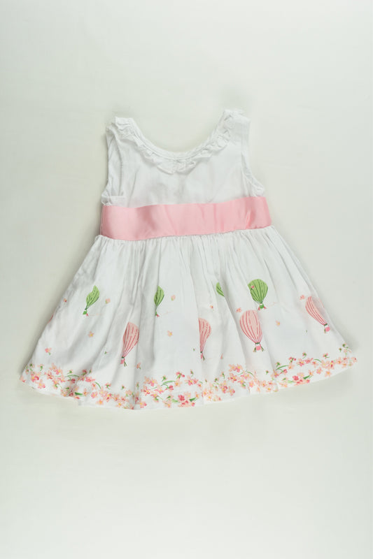 Ollie's Place Size 0000 (0-3 months) Lined Hot Air Balloons Dress