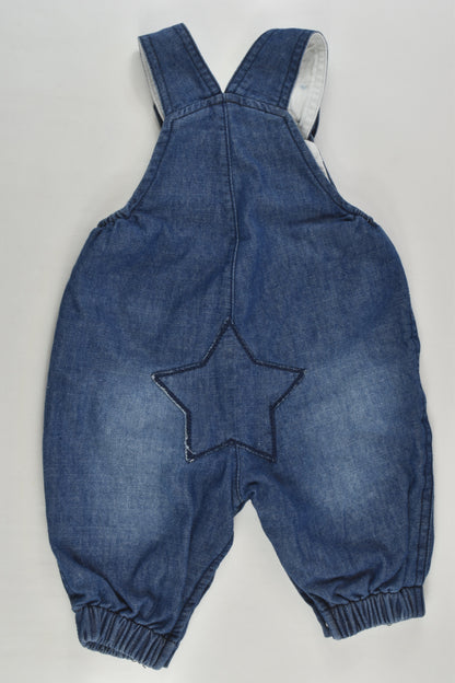 Ollie's Place Size 0000 Lined Soft Monkey Denim Overalls