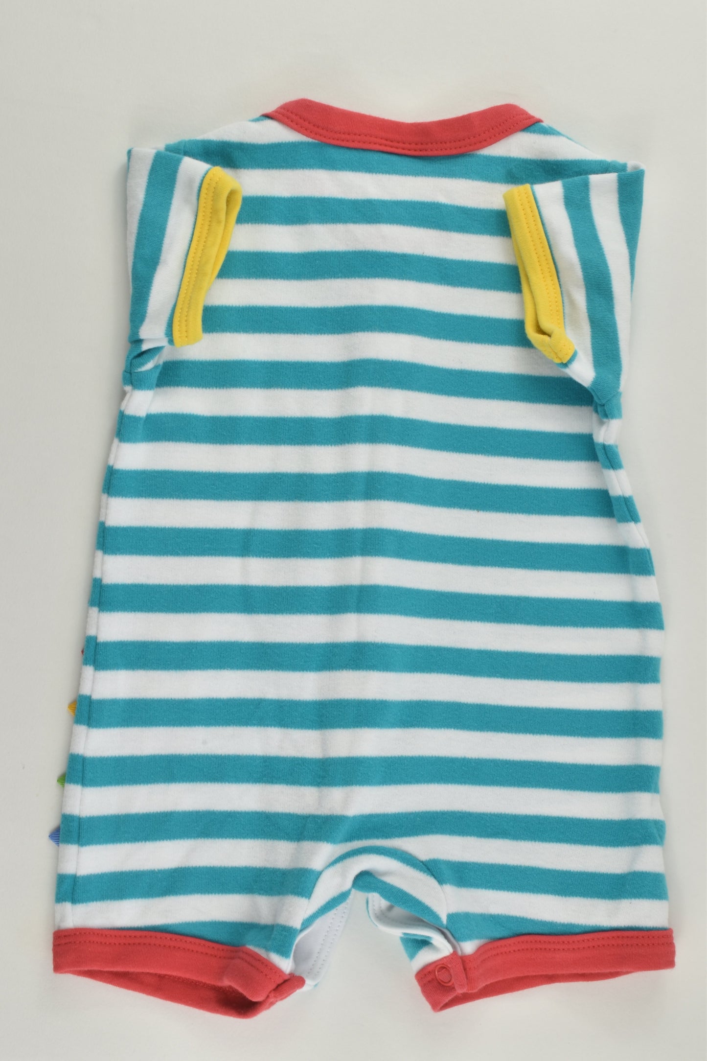 Ollie's Place Size 0000 (Up to 55 cm) Colorful Giraffe Short Romper