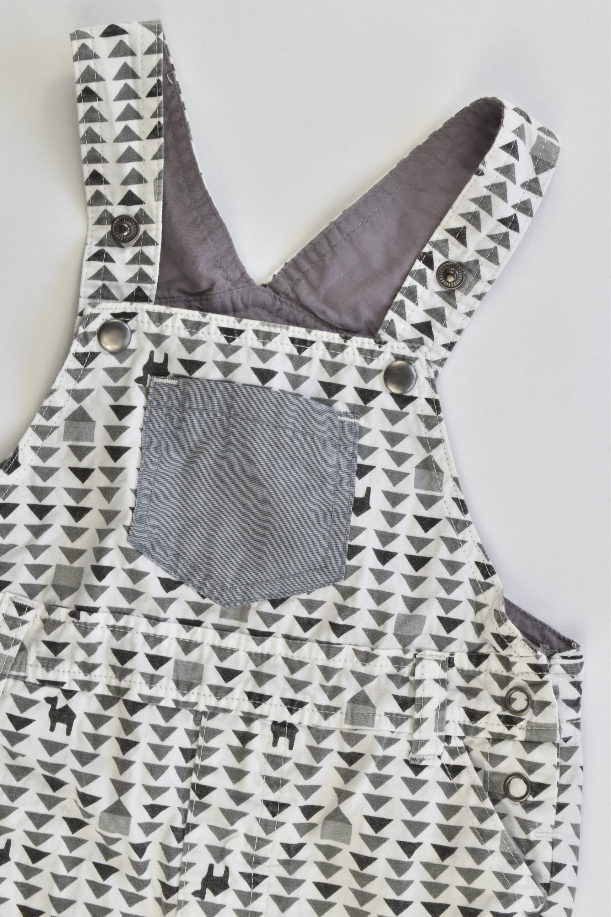 Ollie's Place Size 1 (12-18 months) Camels Short Overalls