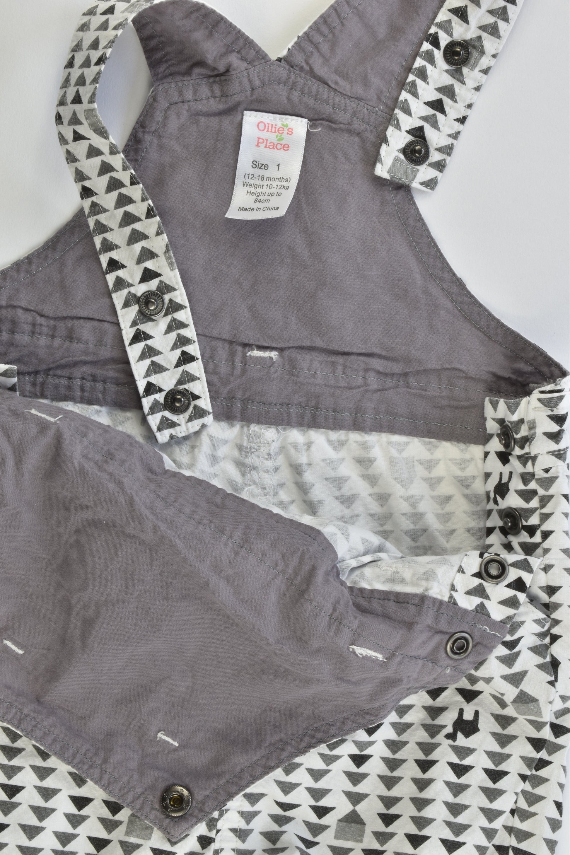 Ollie's Place Size 1 (12-18 months) Camels Short Overalls