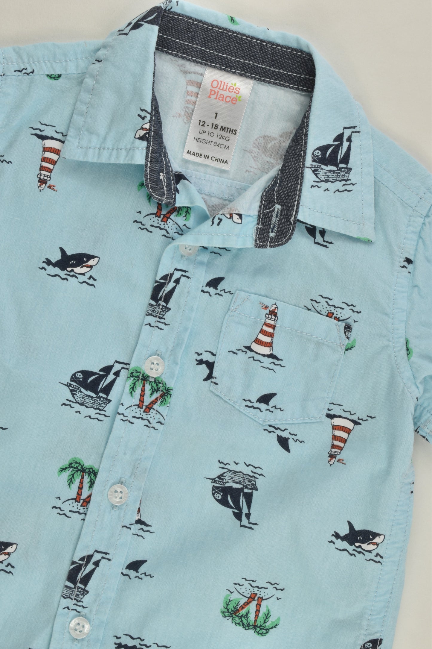 Ollie's Place Size 1 Pirate Ship Shirt